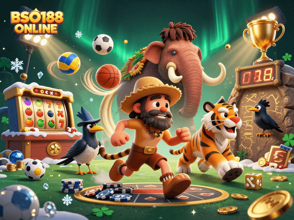 Experience exciting gameplay with BSO188 ONLINE, featuring colorful slots and interactive casino elements.