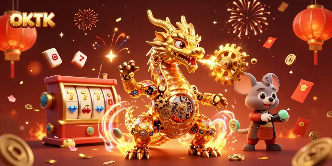 Engage with OKTK's thrilling slot games featuring a dragon and mouse mechanic.