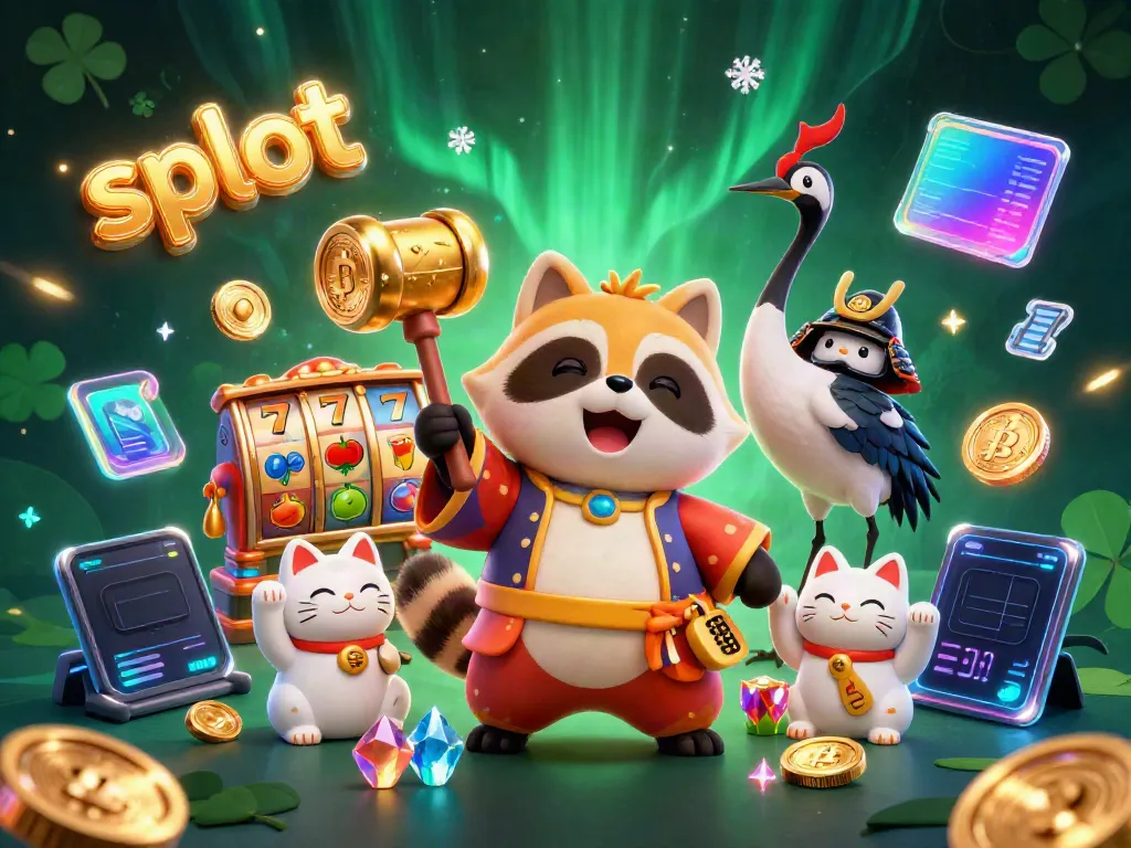 Engage with vibrant slot action featuring a cheerful tanuki and lucky symbols.
