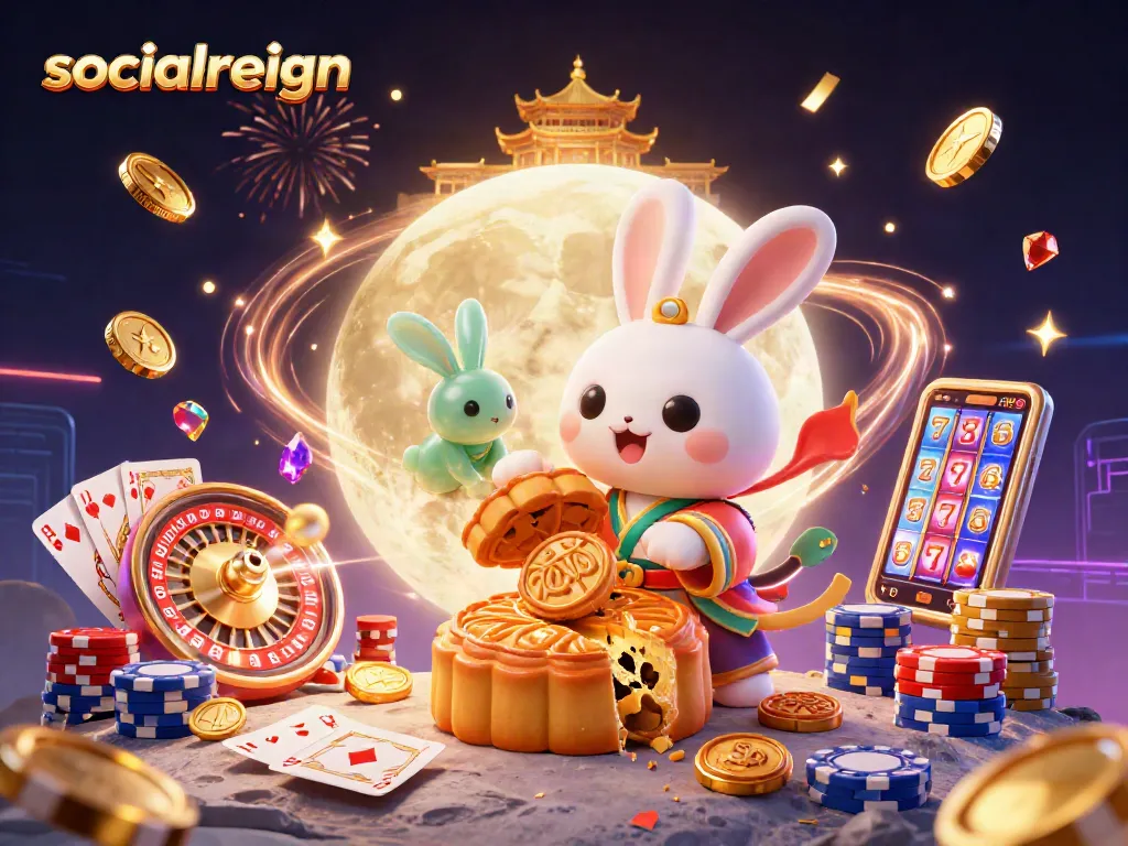 Celebrate big wins with socialreign's vibrant casino-themed illustration featuring an energetic scene.