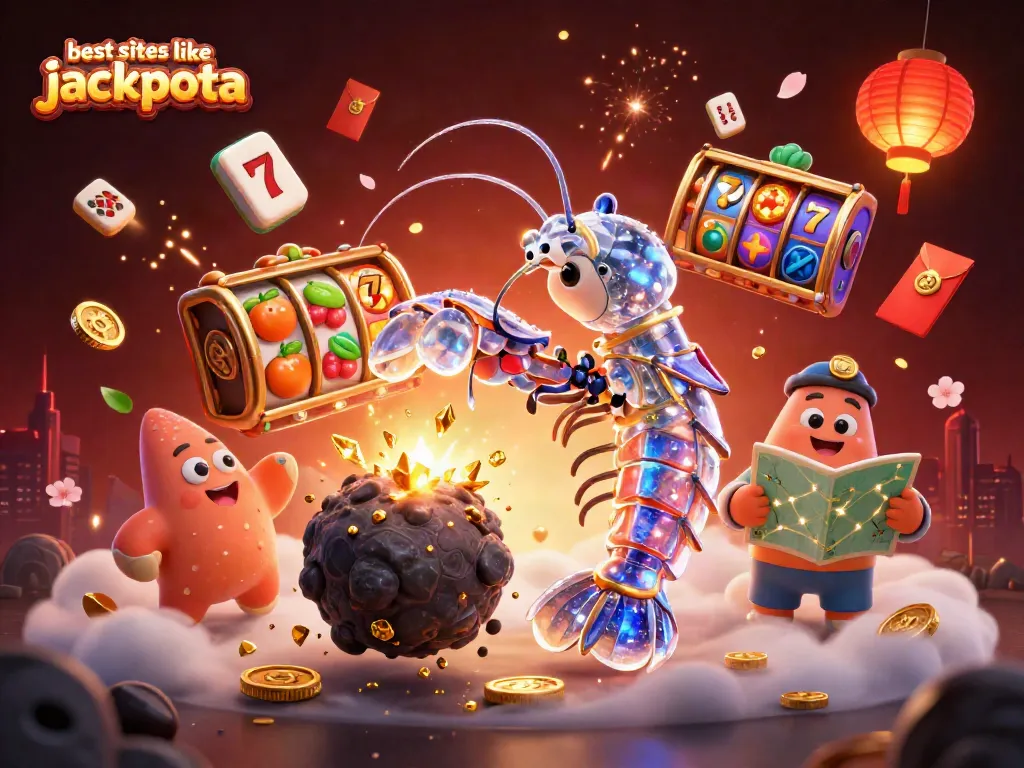 Discover the best sites like Jackpota for thrilling casino play with golden coins and vibrant gaming elements.