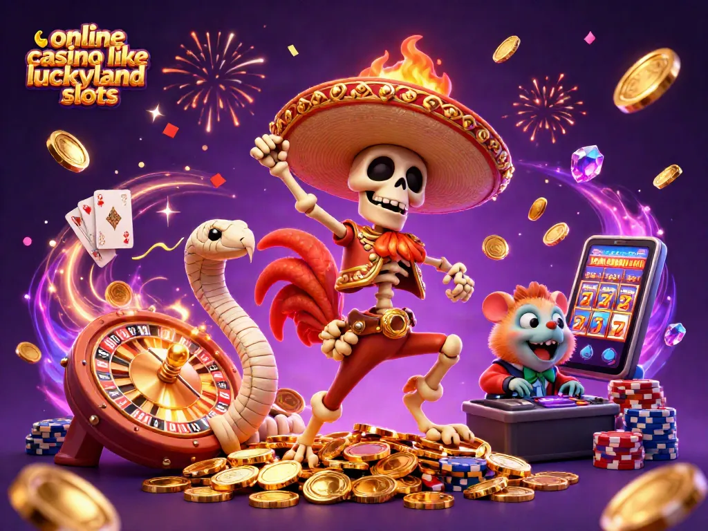 Win with top alternatives to online casino like luckyland slots, featuring lively characters and vibrant gameplay.