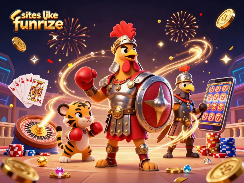 Engage with top sites like funrize in a vibrant casino arena with exciting gaming elements.