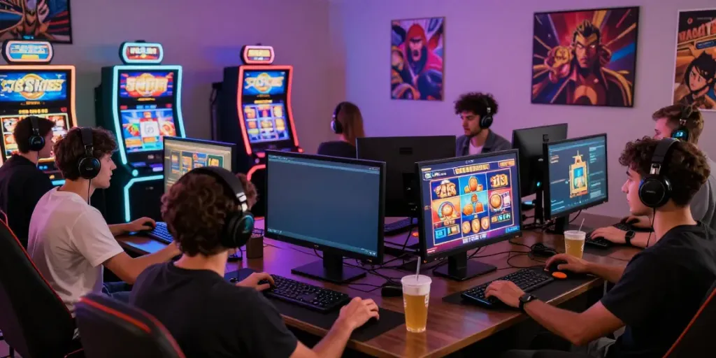 Engaged players experiencing the thrill of link slot777 games in a vibrant gaming environment.