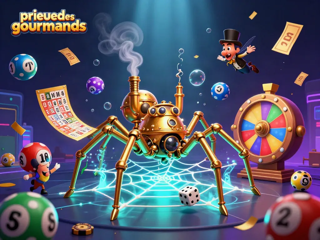 Catch winning moments at prieuredesgourmands with an engaging casino-themed 3D illustration.
