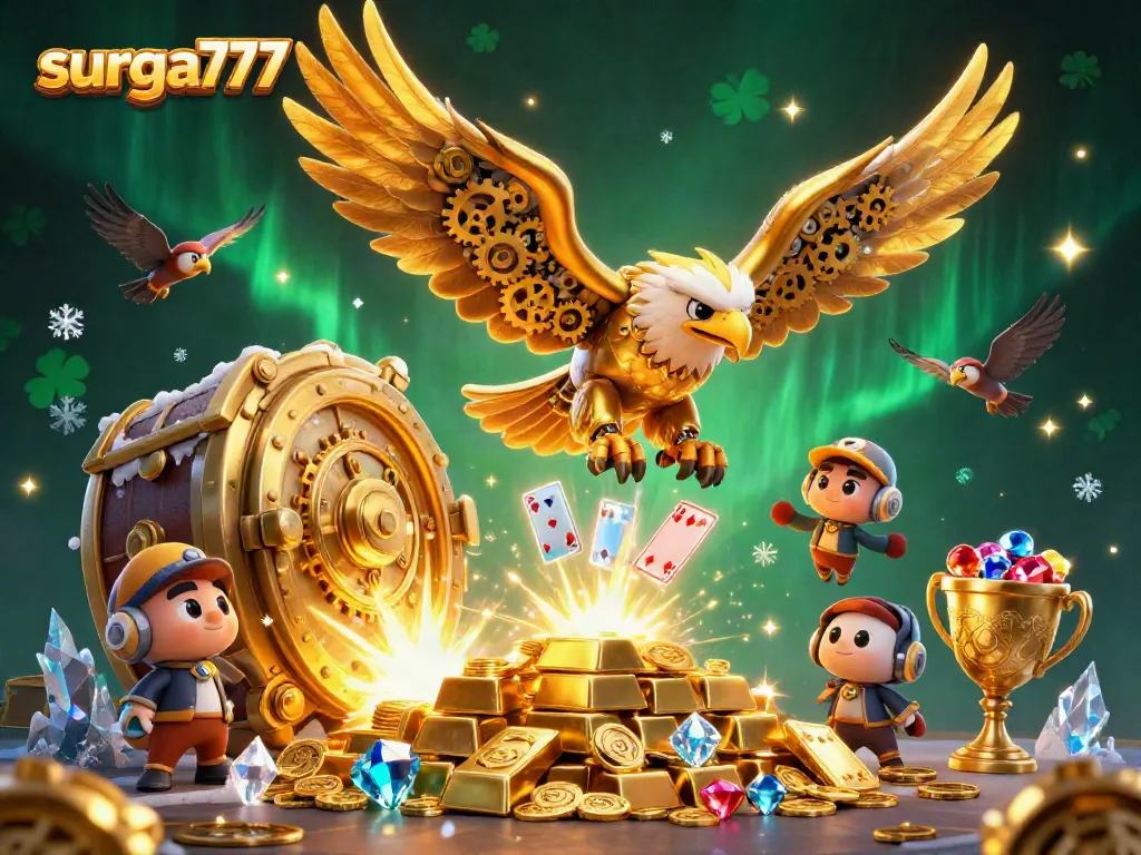 Spin and win at Surga777 with dazzling treasures and vibrant slot elements.