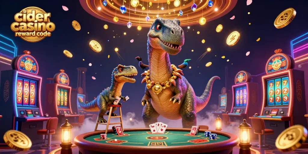 Experience winning at Cider Casino with this vibrant illustration showcasing engaging gameplay elements around a fun atmosphere.