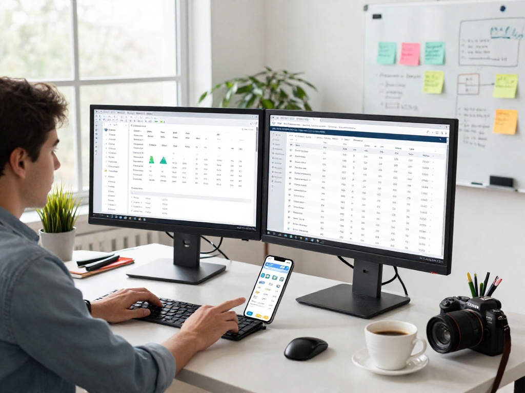 Buy app installs analytics in modern workspace, showcasing app marketing strategies and performance metrics.
