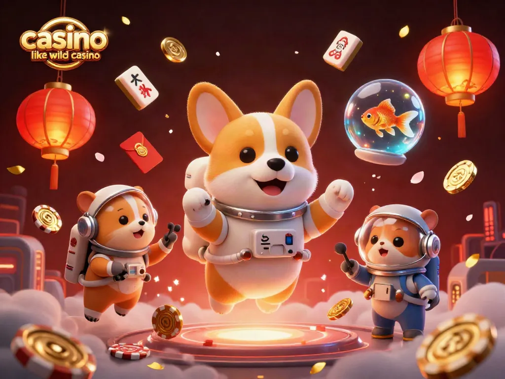 Engage in thrilling gameplay at casino like wild casino with a dynamic cosmic scene showcasing vibrant characters and elements.