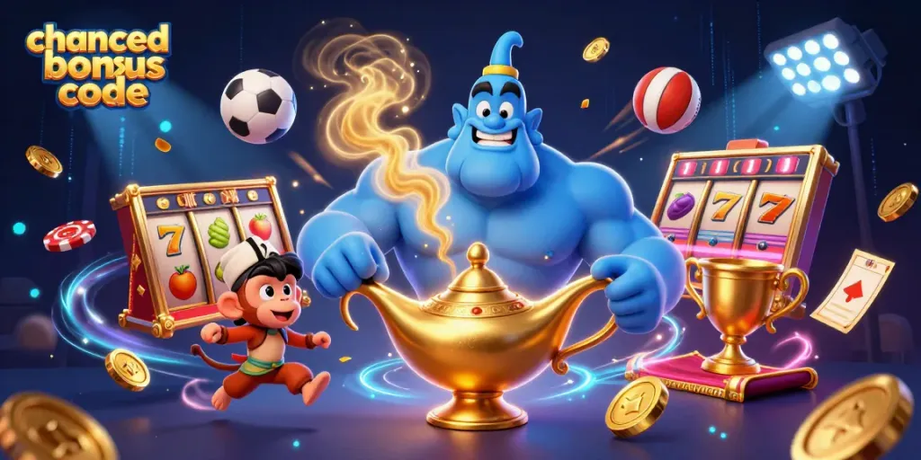Engage with exciting Chanced bonus code promotions featuring vibrant casino imagery.