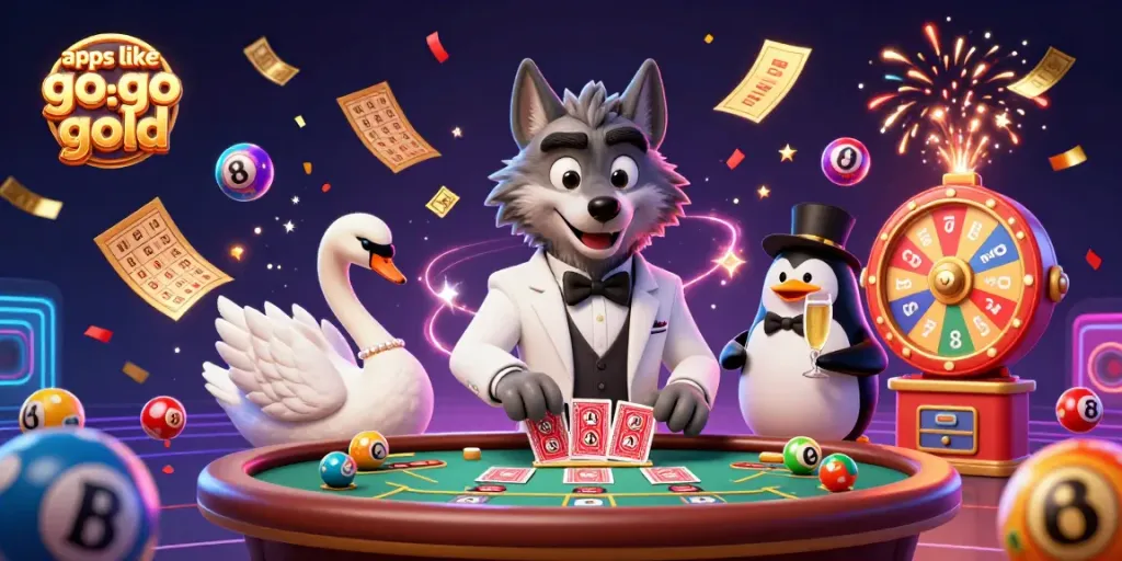 Players enjoying games like Go Go Gold boost excitement with vibrant casino elements and characters.