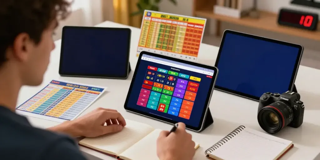 Pengguna aktif Bandar Togel menggunakan tablet untuk bertaruh di lingkungan rumah yang nyaman.