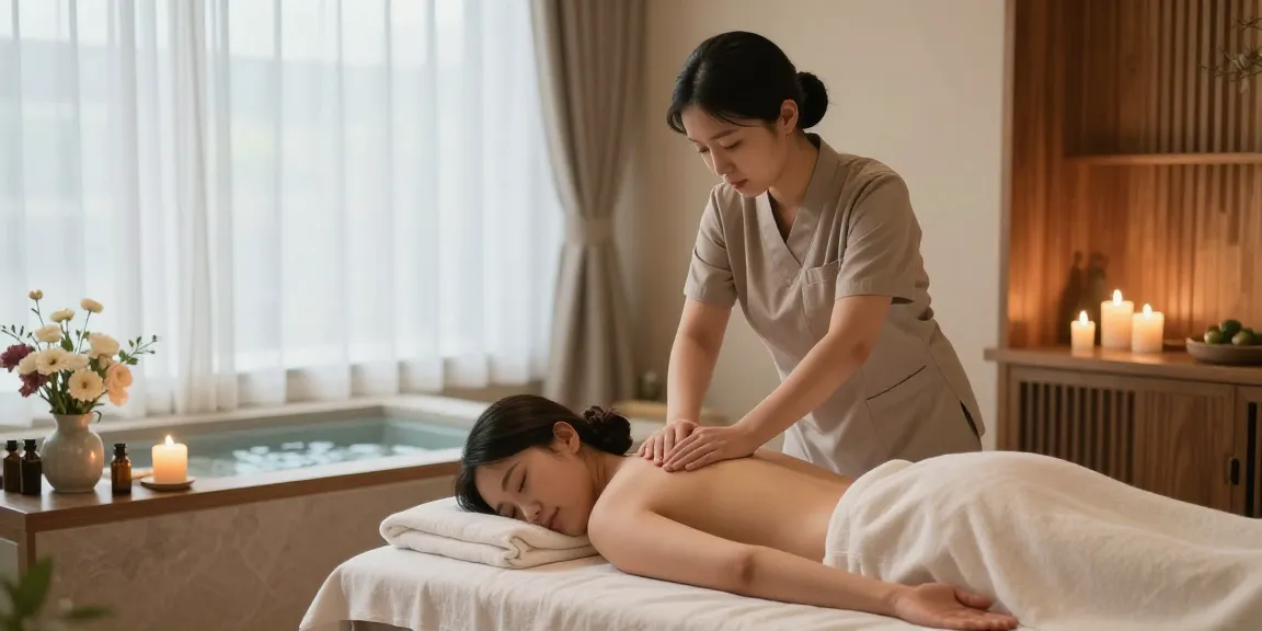 Relaxing massage therapy session in Suwon, 수원출장안마 experience at a luxury spa with soothing ambiance.