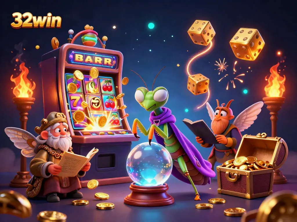 Experience the thrilling world of 32win with vibrant casino characters and exciting games bursting with action.
