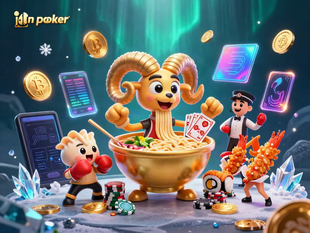 Engage with IDN poker experiences in a vibrant, dynamic 3D casino-themed illustration.