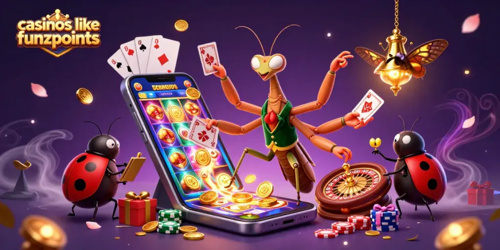 Engage with exciting games at casinos like Funzpoints, featuring vibrant slot machines and rich rewarding gameplay.