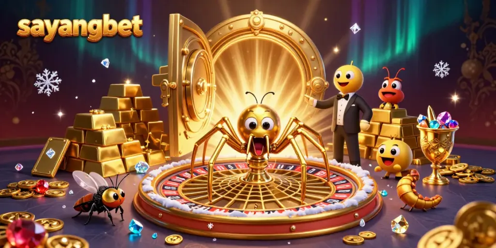 Experience thrilling bets with sayangbet in a vibrant, enchanting casino web scene.