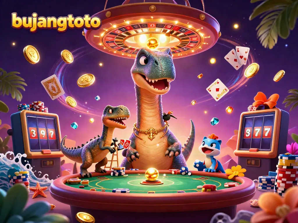 Engage with bujangtoto’s dynamic casino scene featuring vibrant characters and action-packed elements.